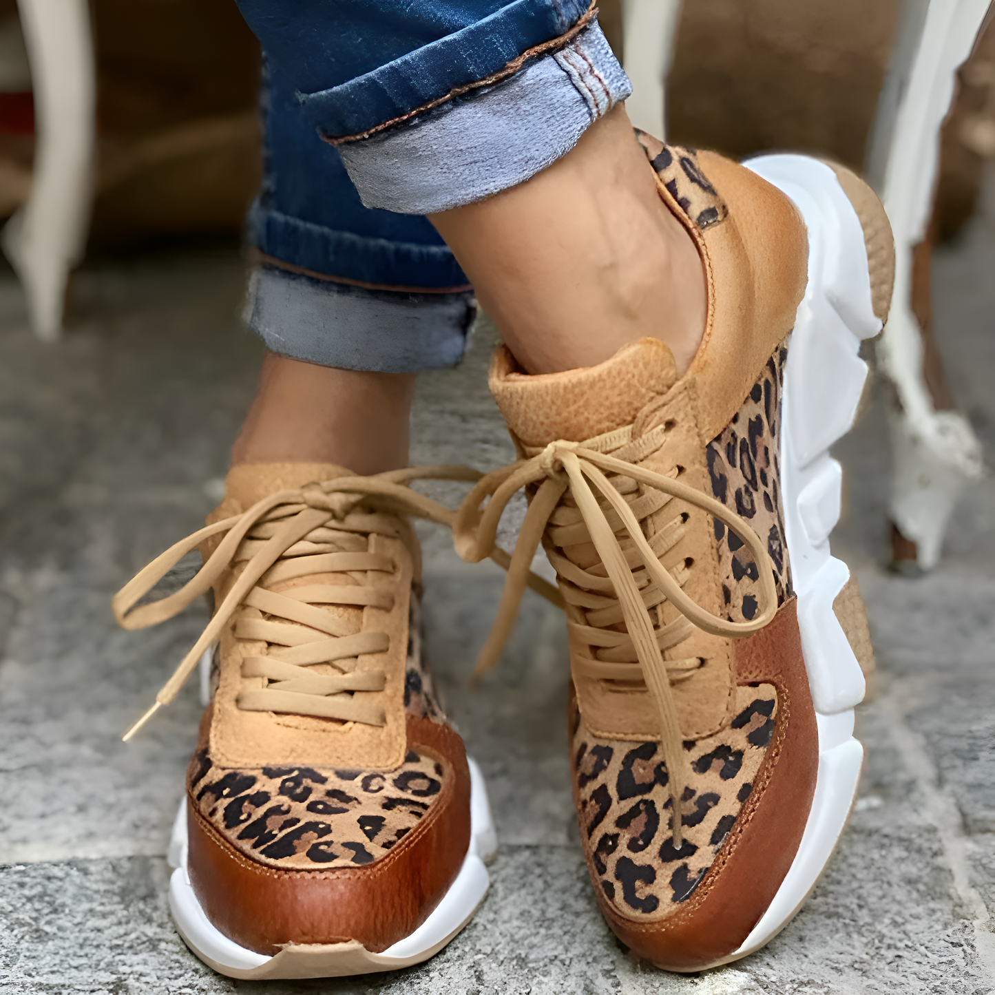 Cora - Comfortable Leopard Sneakers