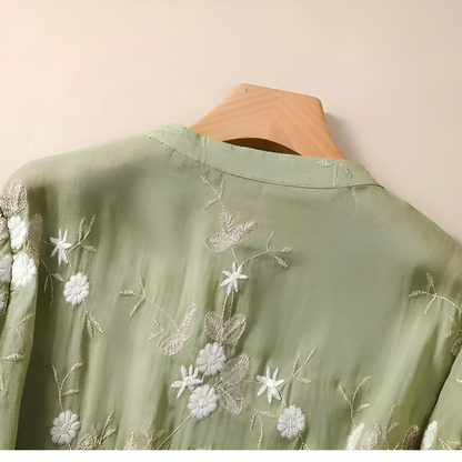 Marie - Floral Button Blouse