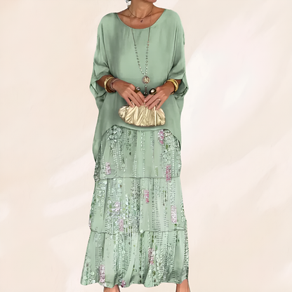 Luna - Loose Maxi Dress with Round Neckline