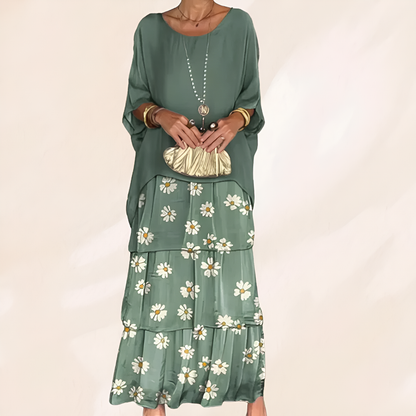 Luna - Loose Maxi Dress with Round Neckline