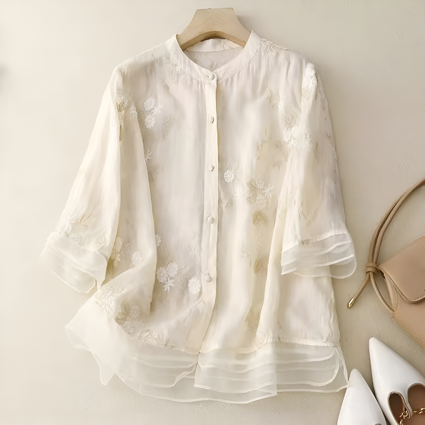 Marie - Floral Button Blouse