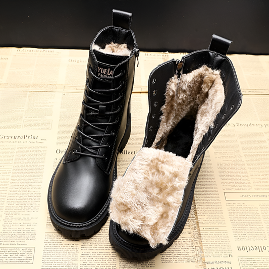 Lucy - Lace-up winter boots with lined interior