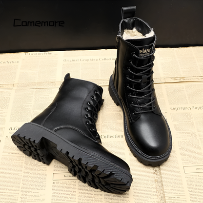 Lucy - Lace-up winter boots with lined interior