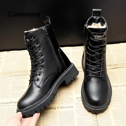 Lucy - Lace-up winter boots with lined interior