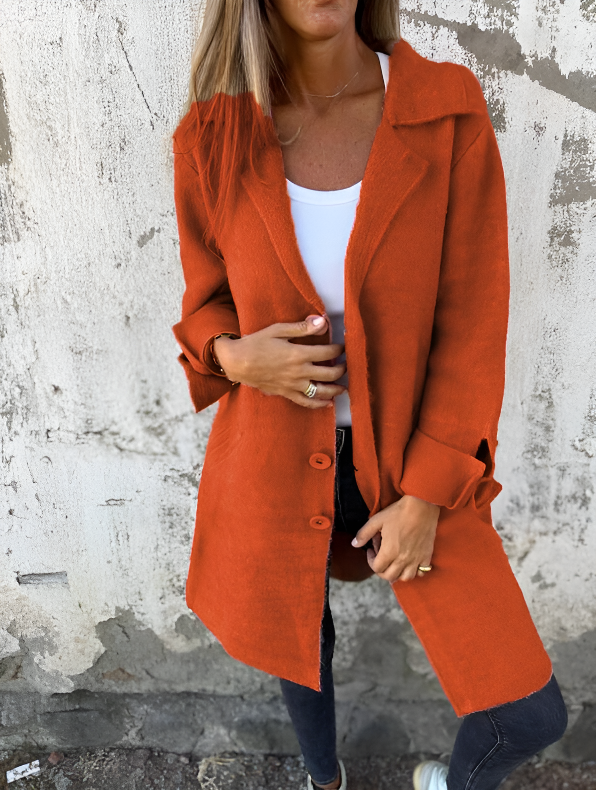 Isabella - Single-Breasted Casual Coat